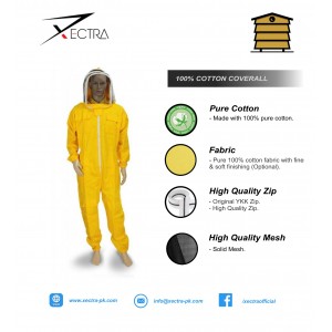 Beekeeper Costume Yellow Fence Veil Mask 